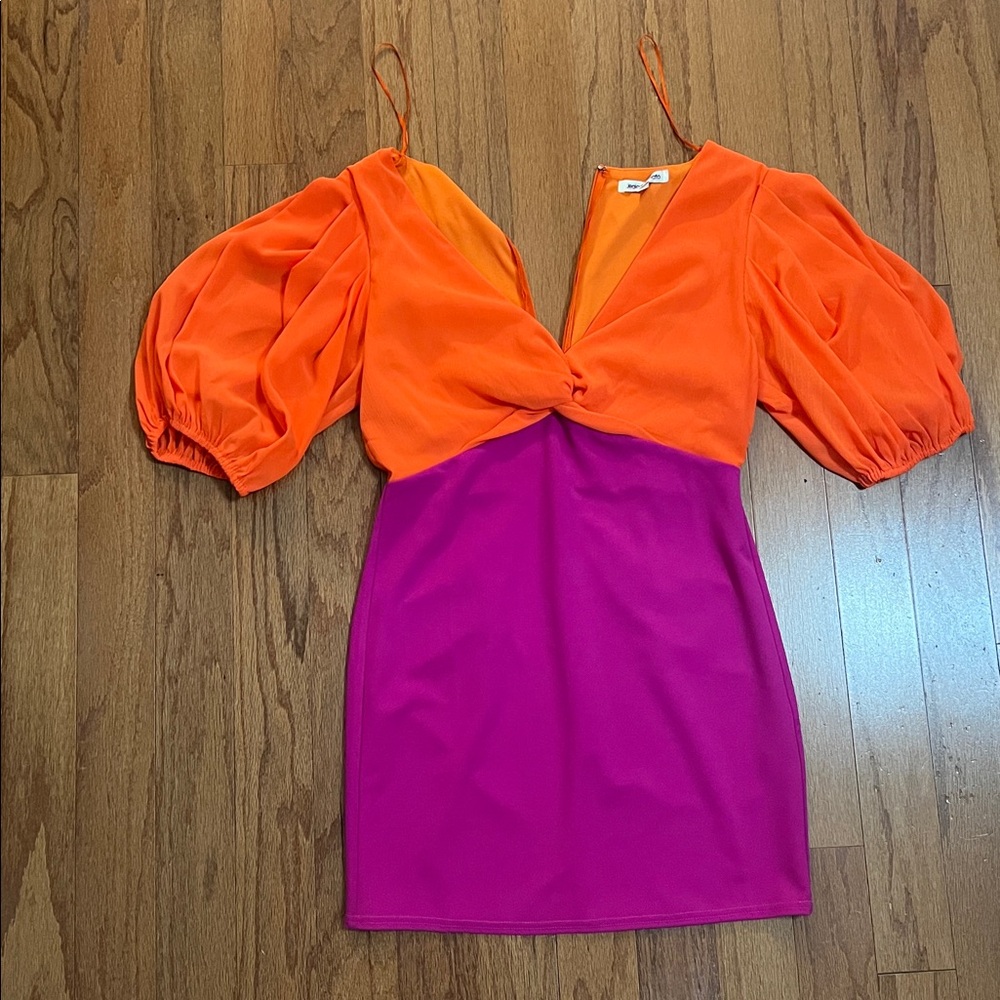 Vibrant Orange and Pink Dress